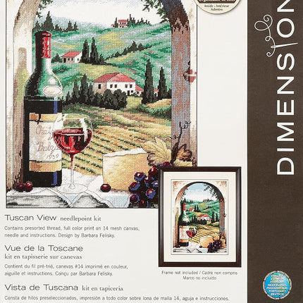 Dimensions Needlepoint Tuscan View Kit, 100% Cotton, Multi-Colour, 30 x 40 x 0.1 cm