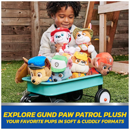 GUND Paw Patrol Official Rubble Take Along Buddy Plush Toy, Premium Stuffed Toy from 1 Year Old, Yellow/Brown, 33 cm