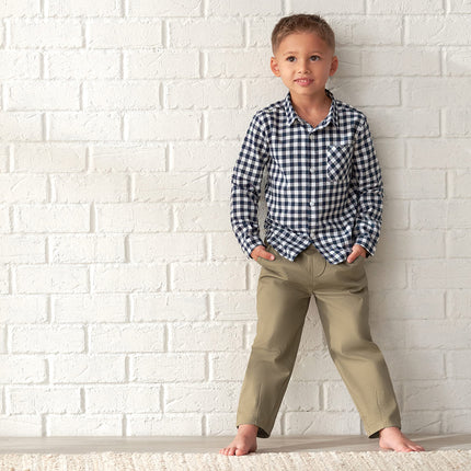 Pantalones de lona Gerber para bebés y niños pequeños, color canela, 3T
