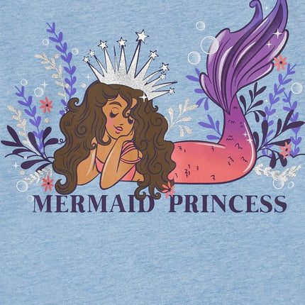 The Children's Place Camisetas gráficas de manga corta de videojuegos para niños, paquetes múltiples, princesa sirena/flores para niñas, extragrande