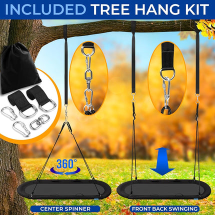 SereneLife Tree Swing for Kids, 67" Outdoor Swing Seat, 700lb Capacity