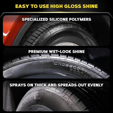 Meguiar's Hot Shine Tyre Spray - Insane Tyre Shine Coating Spray - Professional Endurance Tyre Spray for High Gloss - Long Lasting and Durable Tyre Shine with Our Hot Shine Aerosol - 710 ml