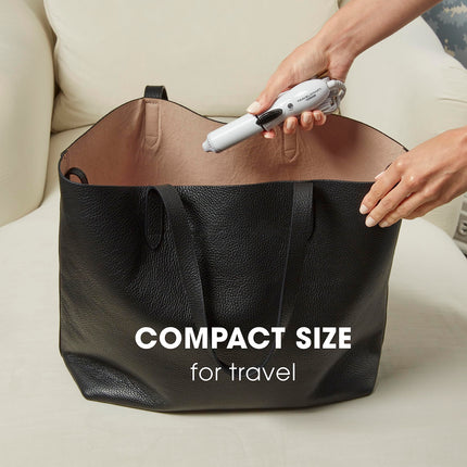 Rizador de viaje Conair, mini rizador de cerámica de 1 pulgada en blanco de Travel Smart
