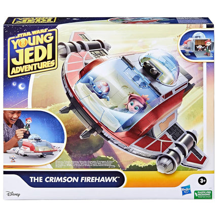 Star Wars The Crimson Firehawk, 17" Ship with 2 Action Figures, Toys for Kids