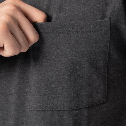 Camisetas de algodón Eversoft para hombre Fruit of The Loom (S-4XL), con bolsillo, paquete de 2, negro jaspeado, 3XL