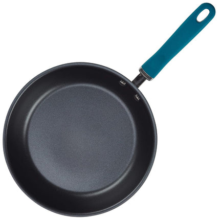 Juego de sartenes antiadherentes de aluminio anodizado duro Rachael Ray Create Delicious, 24 cm y 30 cm, gris