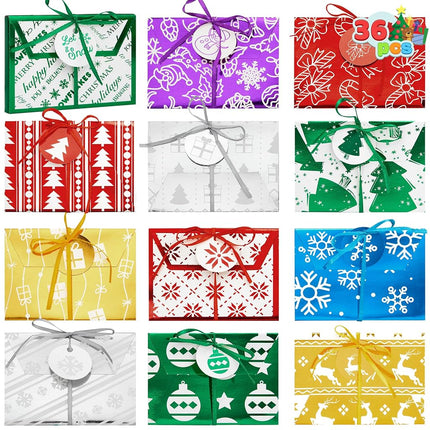 JOYIN 36PCS Christmas Fancy Foil Gift Card Boxes H