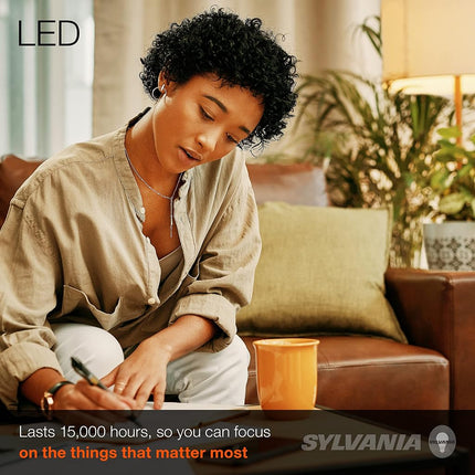 Sylvania Ultra A19 LED Light Bulb, 60W Equivalent, Efficient 9W, Medium Base, Dimmable, Frosted Finish, 2700K, Soft White - 8 Pack (41954)
