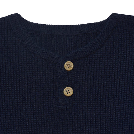 Suéter Henley Gerber para bebé y niño pequeño, azul, 18 meses