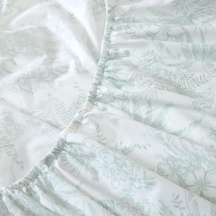 Tommy Bahama - King Sheets, Cotton Percale Bedding Set, Crisp & Cool, Stylish Home Decor (Pen and Ink Palm Green, King)