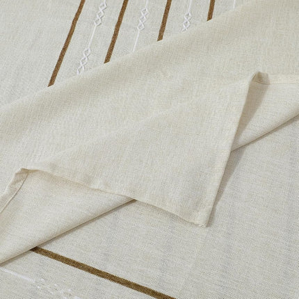 Chassic 54 x 72 inches Farmhouse Style Linen tablecloths, Boho Wrinkle Resistant Washable Small Rectangle Table Cloth for Dining Room, Kitchen, Wedding and Holiday Decorative - Cream