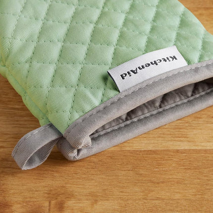 KitchenAid Asteroid Mini Oven Mitt, 5.5"x8", Pistachio 2 Count, Pistachio