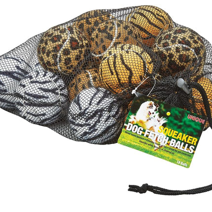 Tourna Unique Sports Dog Fetch Squeaker Balls Anim