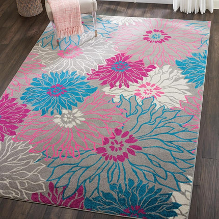Nourison PSN17 Passion Area Rug, 6'7" x9'6, Grey