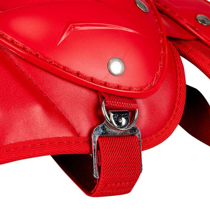 CHAMPRO Optimus MVP Double Knee Baseball Catcher’s Leg Guards, 12" Shin Length, Scarlet