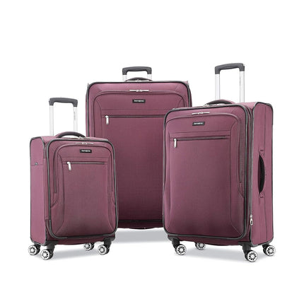 Samsonite Ascella X Softside Expandable Luggage with Spinners, Plum, Checked-Large 29-Inch, Ascella X Softside Expandable Luggage with Spinners