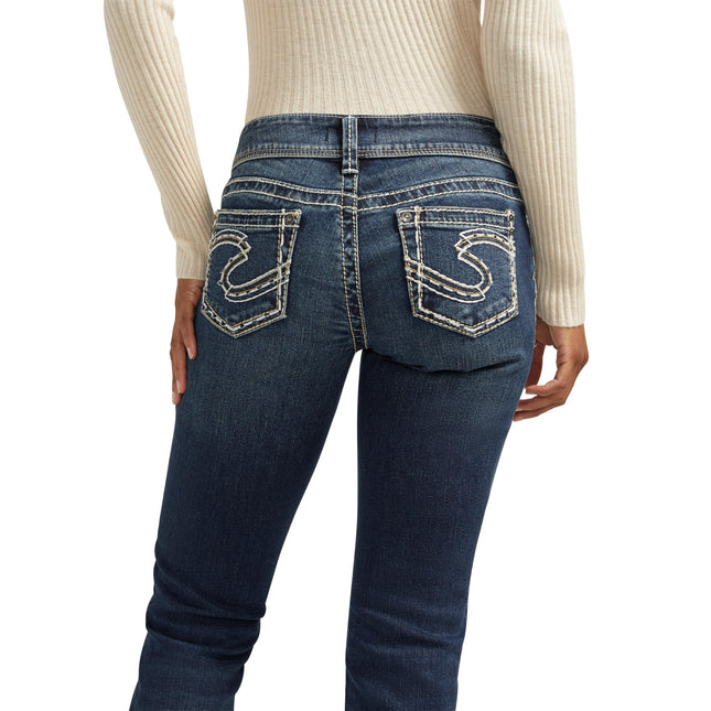 Silver Jeans Co. Women's Suki Mid Rise Bootcut Jeans, Indigo, 34W x 30L