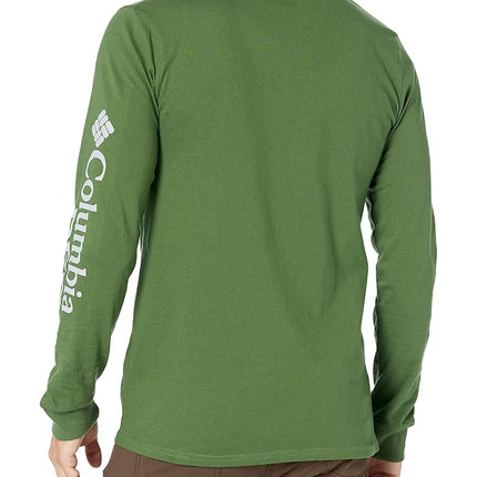 Columbia Men's Americana Saltwater Fish Flag Long Sleeve T-Shirt, Moss with Cirrus Grey, Large