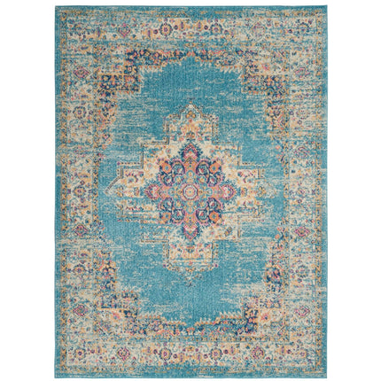 Nourison Passion Light Blue 3'9" x 5'9" Area Rug, 