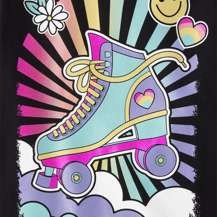 The Children's Place Girls' Kindness, Love, Equality Short Sleeve Graphic T-Shirts,multipacks, Skate/Butterfly/Dream/Be Kind, X-Large