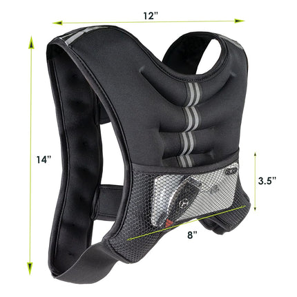 ProsourceFit Exercise Weighted Training Vest - 6lb, Black
