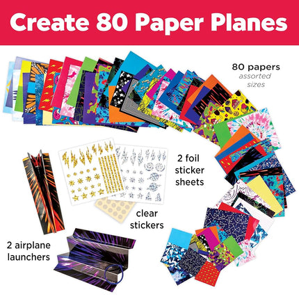Creativity for Kids Stunt Squadron Avions en Papier Pliables et à Lancer : Créez 80 Avions en Papier, Kit Scientifique STEM pour Enfants, Kit de Bricolage Avions en Papier pour Enfants, Cadeaux et Jouets pour Garçons de 6 à 8 Ans et Plus
