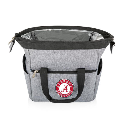 Bolsa de almuerzo hielera On The Go de Picnic TIME NCAA Alabama Crimson Tide, lonchera hielera suave, bolsa de almuerzo térmica (gris jaspeado)