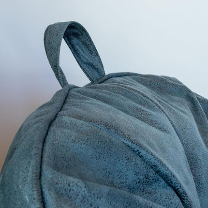 Big Joe Hug Bean Bag Chair, Basalt Blue, Vegan Suede, Kids and Teens, 3 feet