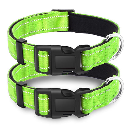 LIEVUIKEN 2 Pack Reflective Dog Collar with Safety