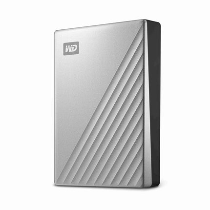 WD 5TB My Passport Ultra for Mac, portable external hard drive, USB-C, Mac Compatible, portable external storage, software with defense against ransomware, backup and password protection, Silver