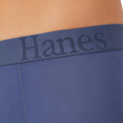 Hanes Originals Supersoft Boxer Briefs, Viscose from Bamboo Men's Underwear, Solids & Prints, 3-Pack, Grey/Green/Navy, XL