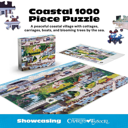 Buffalo Games – Charles Wysocki - Cricket Hawk Habor - Siver Select 1000 Piece Jigsaw Puzzle - Colorful Puzzles for Adults – Precision-Cut Pieces
