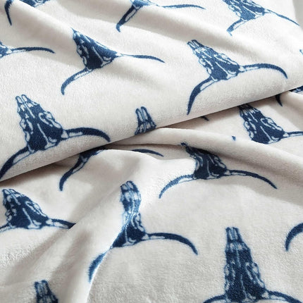 Wrangler - Throw Blanket, Soft Plush Fleece Bedding, Yellowstone Inspired, Western Decor for Bed or Couch (Plains Creek Blue, 50" x 70")
