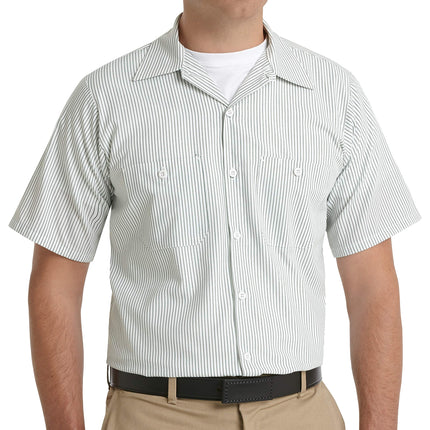Red Kap Men's Industrial Stripe Work Shirt, Regula