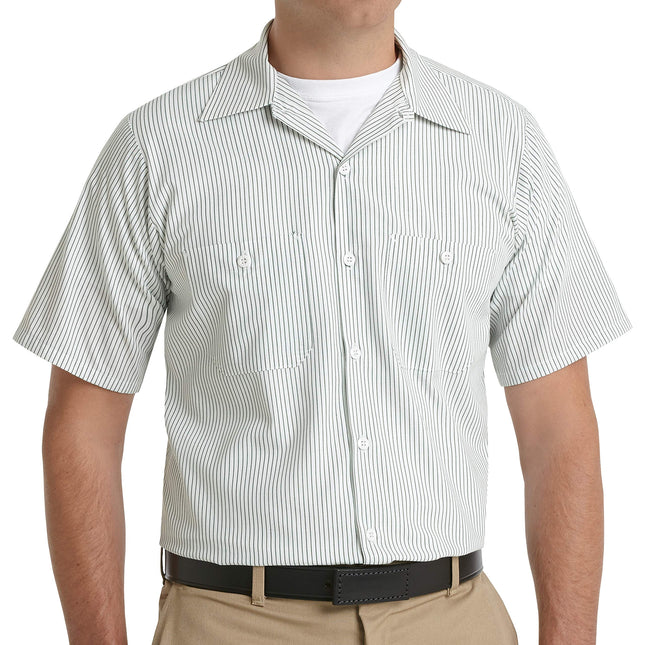 Red Kap Men's Industrial Stripe Work Shirt, Regula