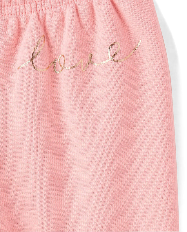 Pantalon de sport chaud d'hiver pour filles The Children's Place, rose duveteux, taille L