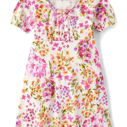 The Children's Place Girls' Casual Everday Short Sleeve Dresses, Cosmos Stripe, X-Large