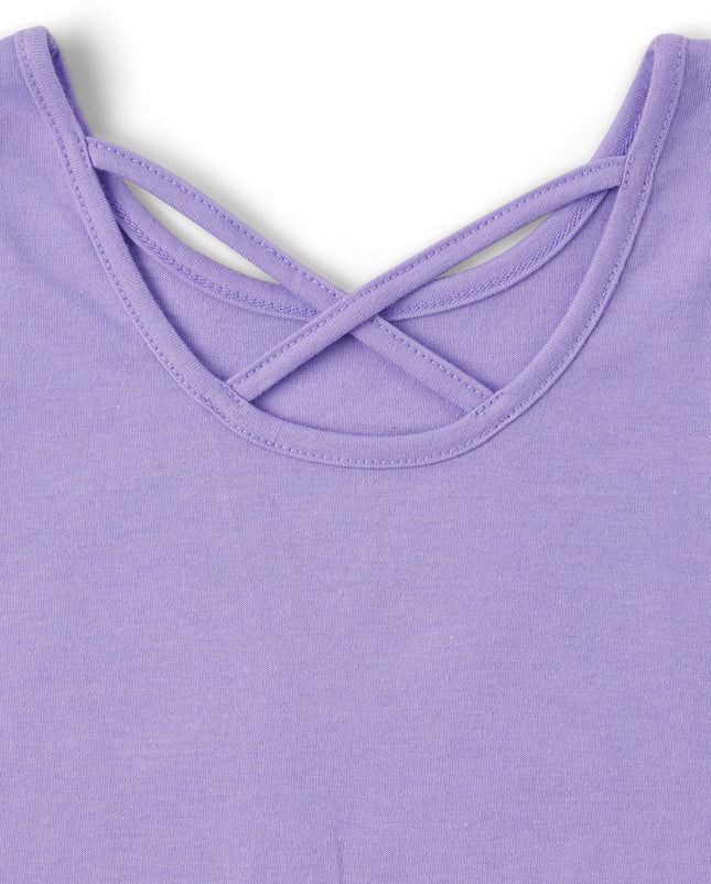 The Children's Place baby-girls And Toddler Short Sleeve Top and Shorts 2-piece Set, Purple Butterfly Set, 4T