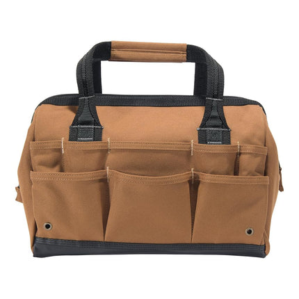 Carhartt Onsite Tool Bag, Durable Water-Resistant, Tool Storage Bag, Heavyweight, 14-Inch 26 Pocket, Carhartt Brown