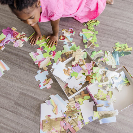 Melissa & Doug Rompecabezas de Piso Castillo de Cuento de Hadas