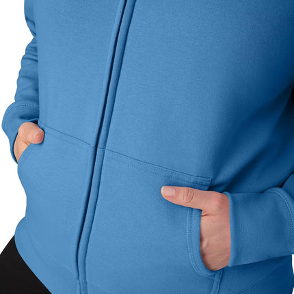 Hanes Women's EcoSmart Full-Zip Hoodie Sweatshirt, Denim Blue, XL
