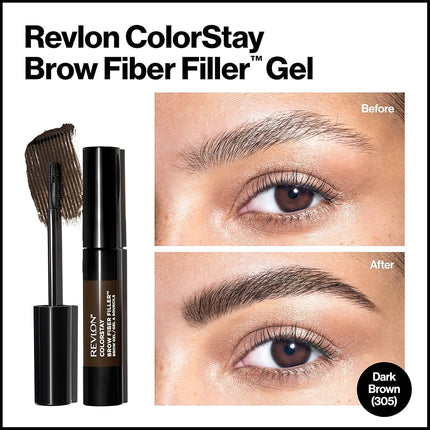 REVLON ColorStay Brow Fiber Filler Brow Gel Dark Brown