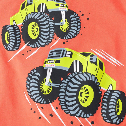 The Children's Place,Baby Boys,and Toddler Vehicle Short Sleeve Graphic T-Shirts,Multipacks,Racer/Construction/Monster Trucks 3-Pack,12 Months,18 Months, Racer/Construction/Monster Trucks 3-Pack, 12