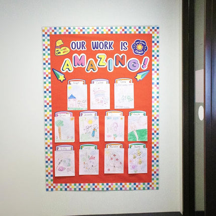 Carson Dellosa Pre-Punched We Stick Together 45-Piece Our Work is Amazing Bulletin Board Set, Student Work Display Headers, Shooting Stars, Motivational Cutouts for Bulletin Board and More