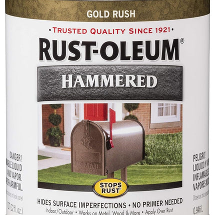 Rust-Oleum 7210502 Hammered Metal Finish, Gold Rus