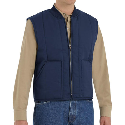 Red Kap Men's Quilted Vest, Navy, Large Tall