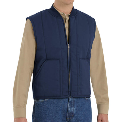 Red Kap Men's Quilted Vest, Navy, Large Tall