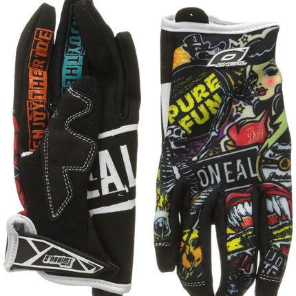O'Neal Jump Gloves with Crank Graphic (Black/Multi