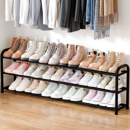 ENJOYBASICS 3 Tier Expandable Shoe Rack, Metal Sma