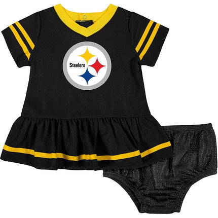 NFL Seattle Seahawks Girls 2018Dazzle Dress & Panty, Blue, 3-6 Months